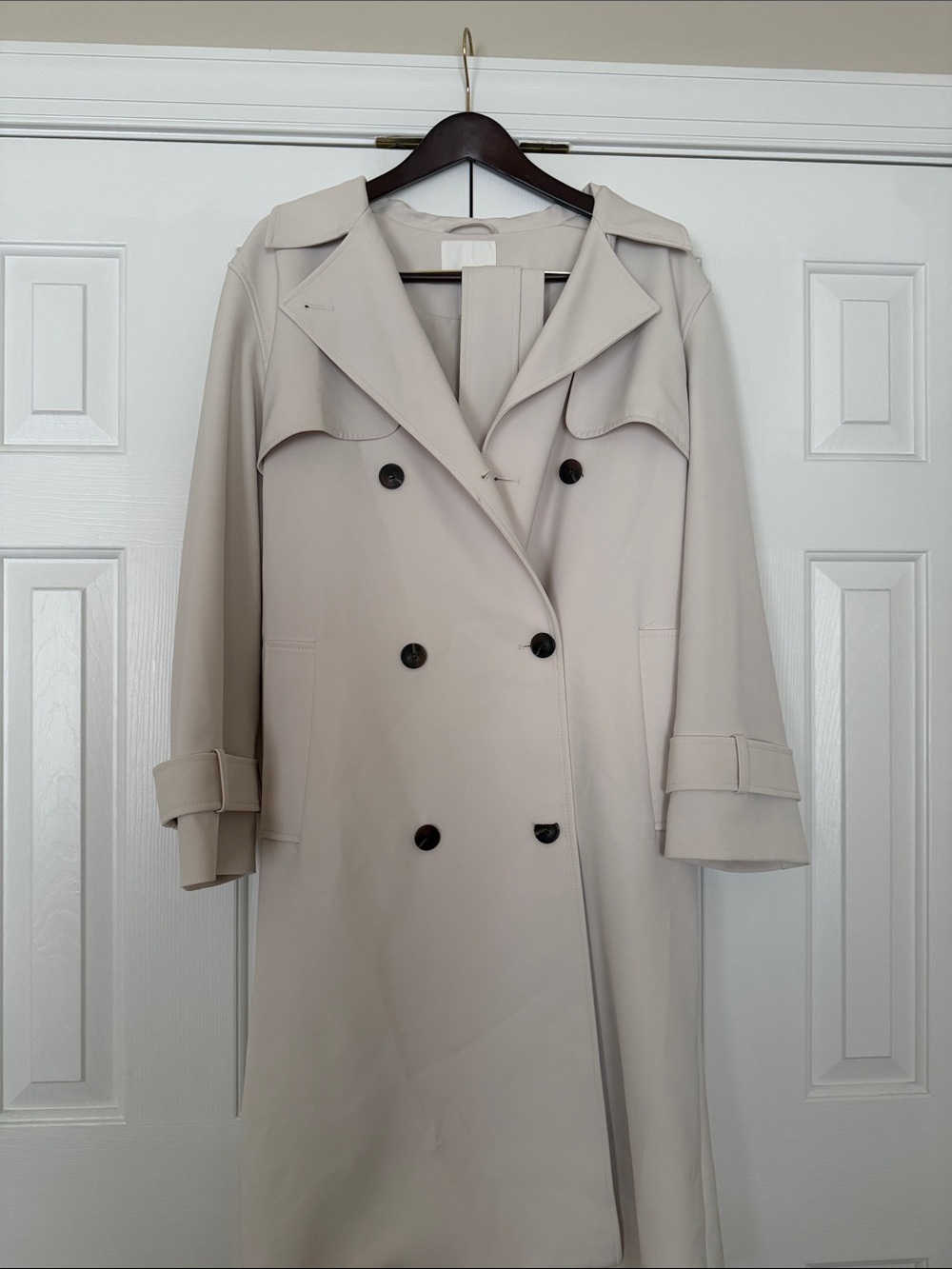 H&M Beige Double-Breasted Trench Coat